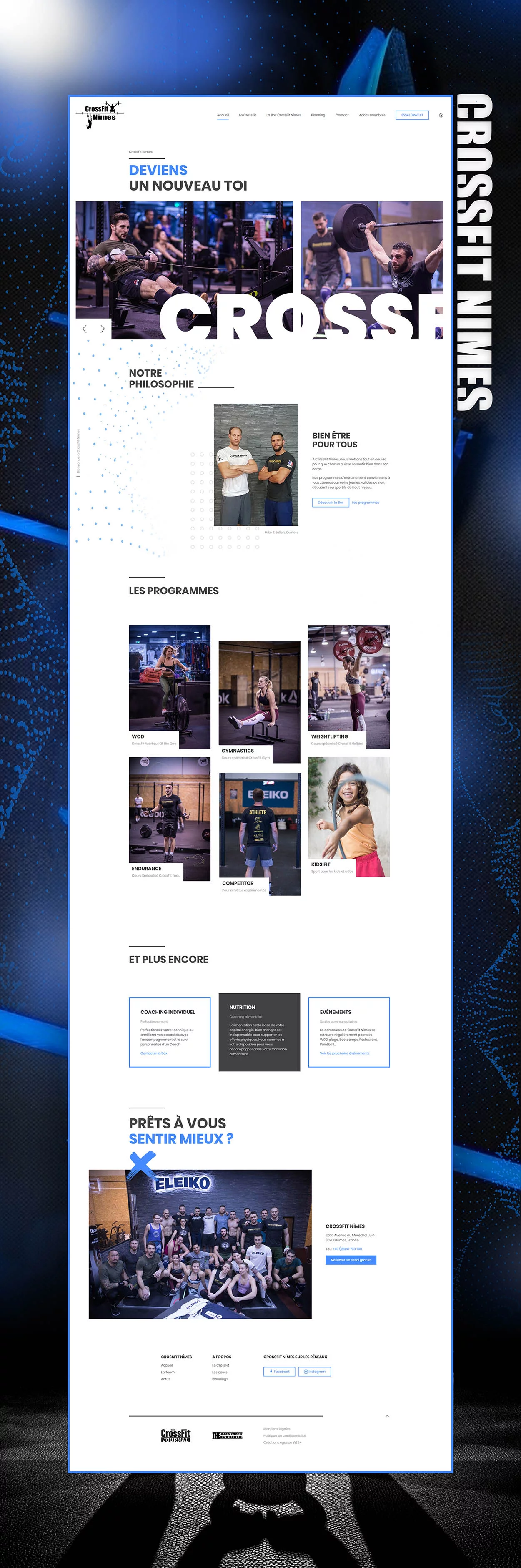 Maquette site Internet : CrossFit Nîmes