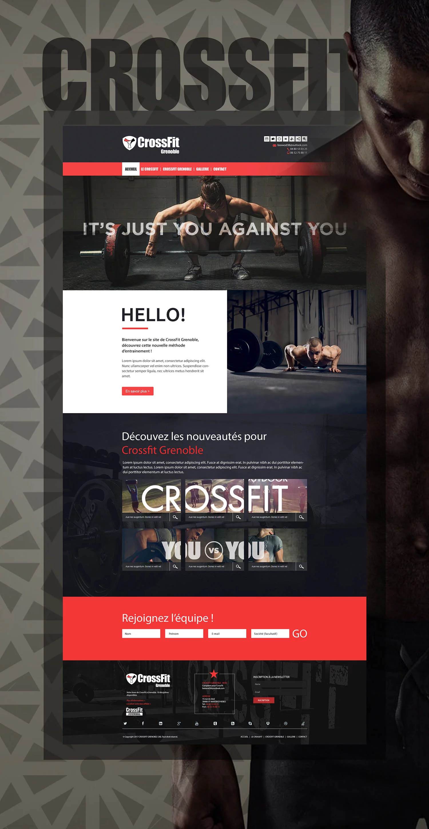 Maquette site Internet : CrossFit Grenoble